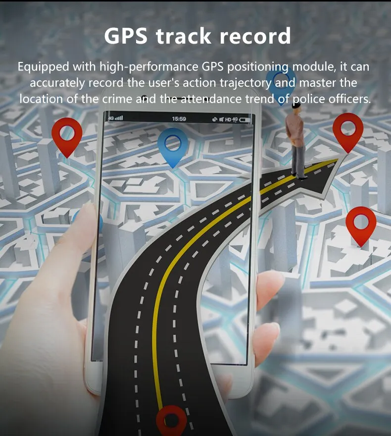 Wearable 4K Body Camera featuring GPS tracking for accurate action recording and user location monitoring
