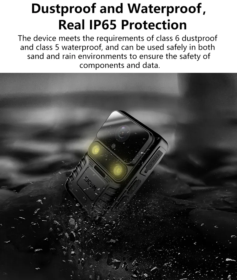 VMIDirect Wearable 4K Body Camera with IP65 protection for dust and waterproof durability
