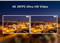 Comparison of 4K 30FPS Ultra HD Video quality features for a wearable 4K body camera