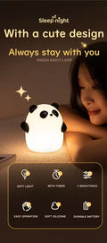 VMIDirect cute panda night lamp as a bedroom lamp with soft light and adjustable brightness