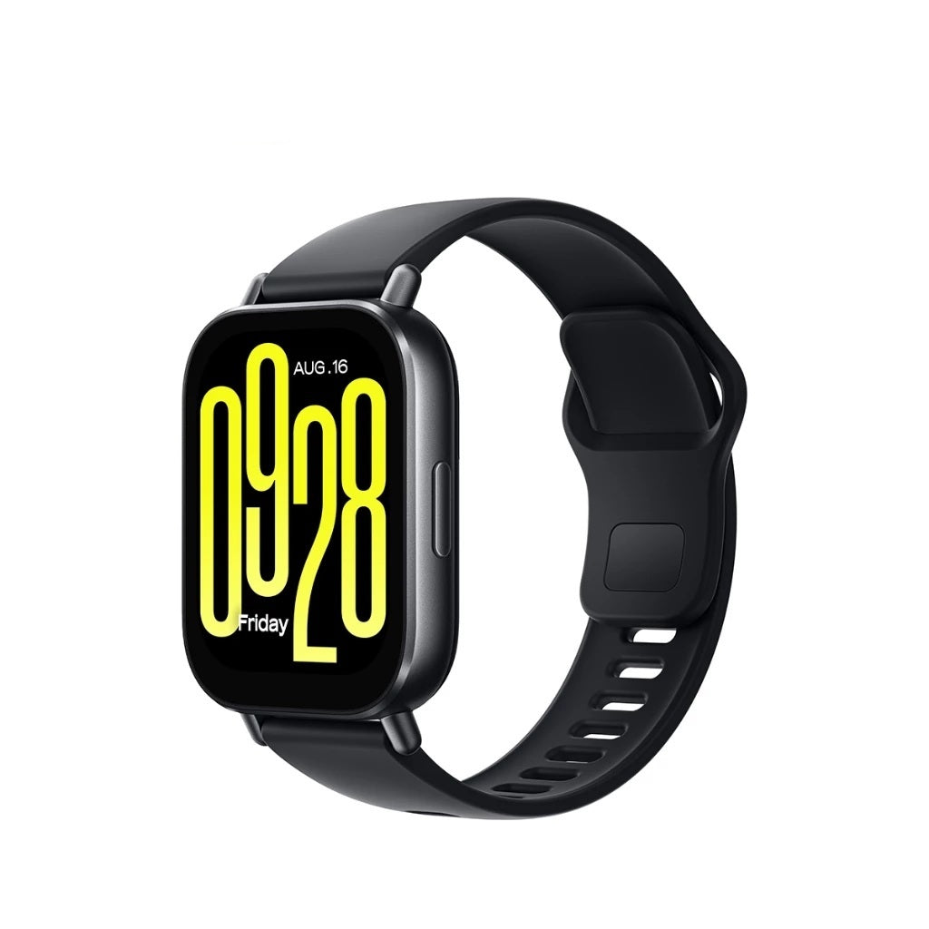 VMIDirect Smart Health Monitoring Watch in black with a vibrant digital display showing date and time