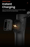 Smartphone gimbal stabilizer with magnetic design for instant charging and enhanced stability