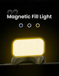 Magnetic Fill Light for smartphone gimbal stabilizer with adjustable brightness settings