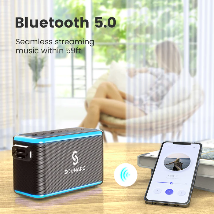 VMIDirect Bluetooth Karaoke Speaker with Bluetooth 5.0 for seamless music streaming up to 59 feet
