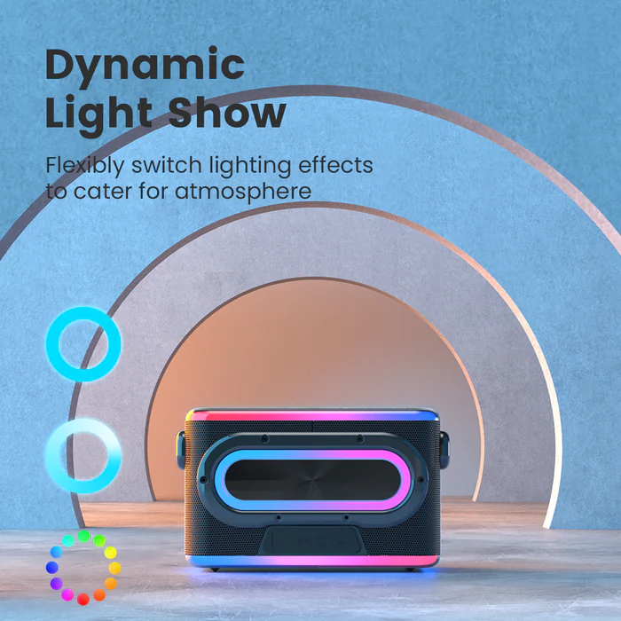 VMIDirect Bluetooth Karaoke Speaker with Dynamic Light Show for enhanced atmosphere and fun