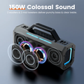VMIDirect Portable Bluetooth Karaoke Speaker with 150W sound and dual woofers for powerful audio