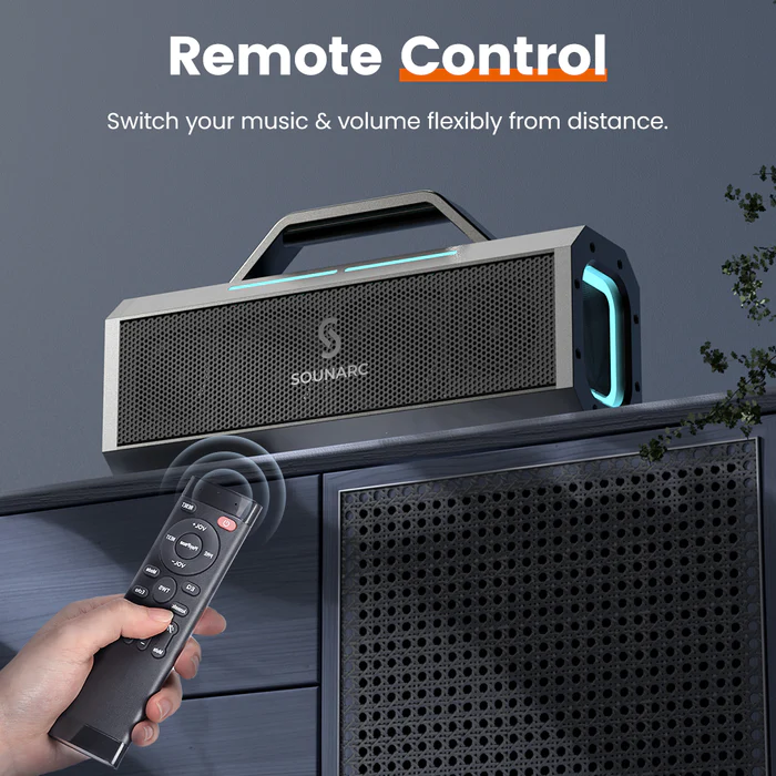 Portable Bluetooth Karaoke Speaker with Remote Control for easy music and volume adjustment