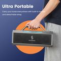 VMIDirect Portable Bluetooth Karaoke Speaker with built-in handle and detachable strap for easy transport