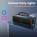 Portable Bluetooth Karaoke Speaker with various party lights and three lighting modes