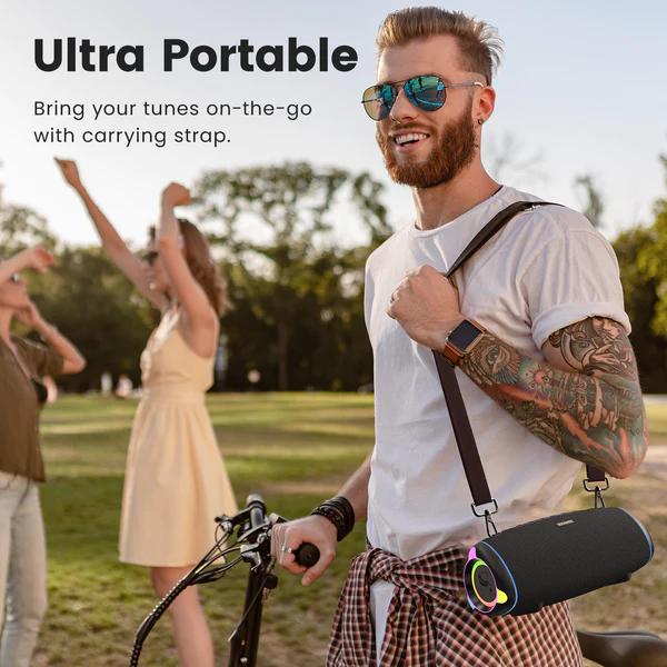 VMIDirect Portable Bluetooth Speaker with carrying strap for music on-the-go