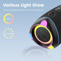 VMIDirect Portable Bluetooth Speaker with Various Light Show Modes for Enhanced Atmosphere