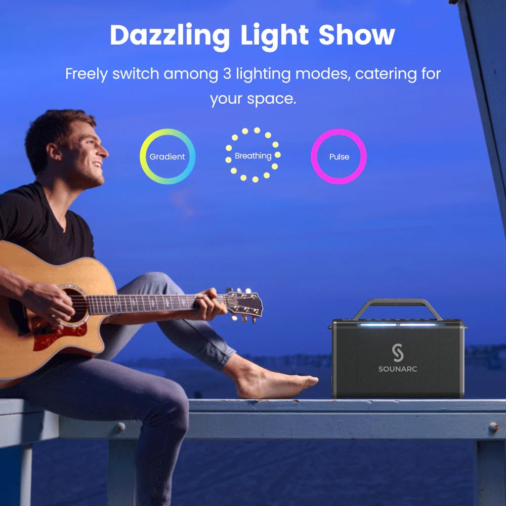 VMIDirect Portable Karaoke Speaker with dazzling light show and multiple lighting modes