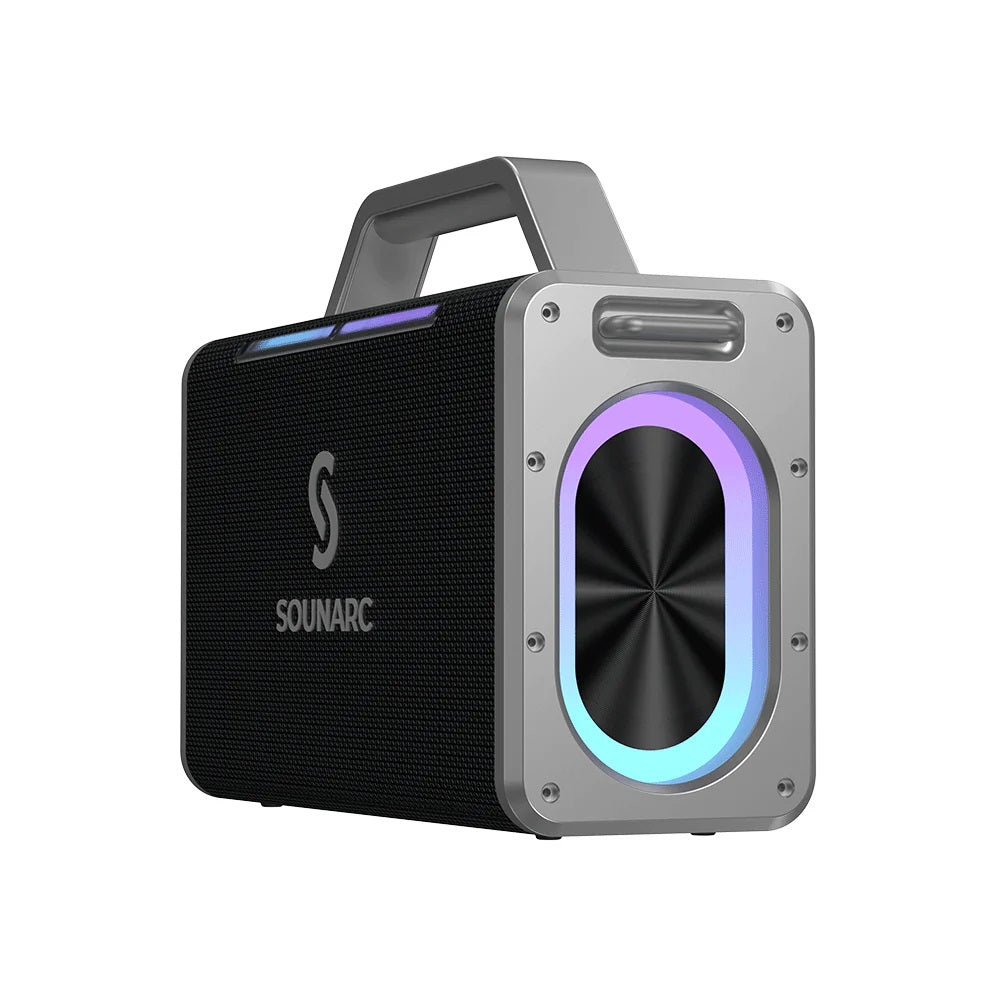 VMIDirect Portable Karaoke Speaker with Colorful LED Lights and Carry Handle for On-the-Go Fun