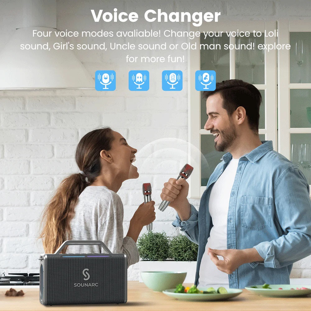 Portable Karaoke Speaker by VMIDirect with voice changer function for enhanced fun during singing sessions