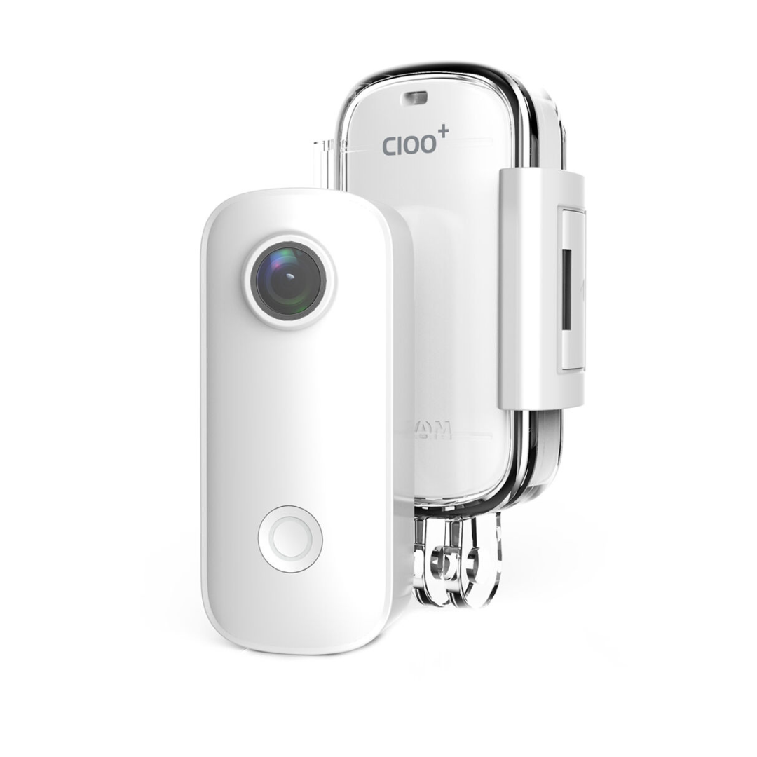 VMIDirect Sports Wifi Action Camera in white with protective case for outdoor adventures