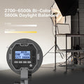 Synco COLBOR CL100X 110W monolight featuring adjustable bi-color settings and a daylight balanced display