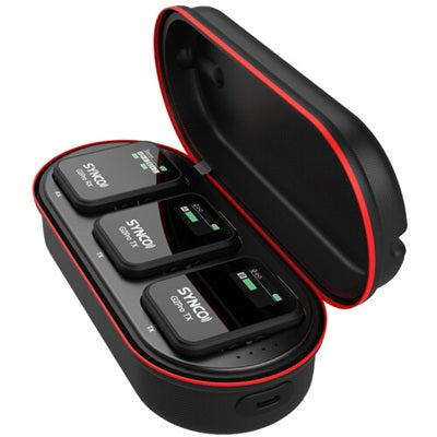 SYNCO G2 Pro wireless mic system with charging case for seamless audio recording and transmission