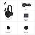 Wireless Communication Headset for Events with USB cable, rechargeable battery, and accessories