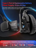 Type-C Wireless Communication Headset for Filmmaking with Replaceable Battery Power Supply