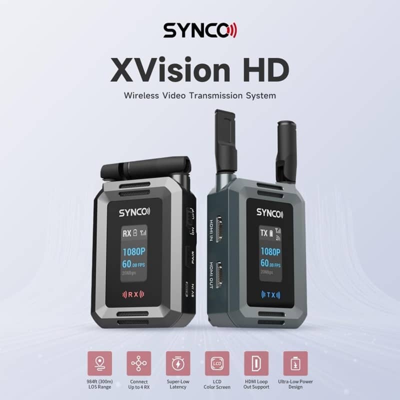 VMIDirect Syncro XVision HD Wireless Video System with dual transmission units for seamless video streaming