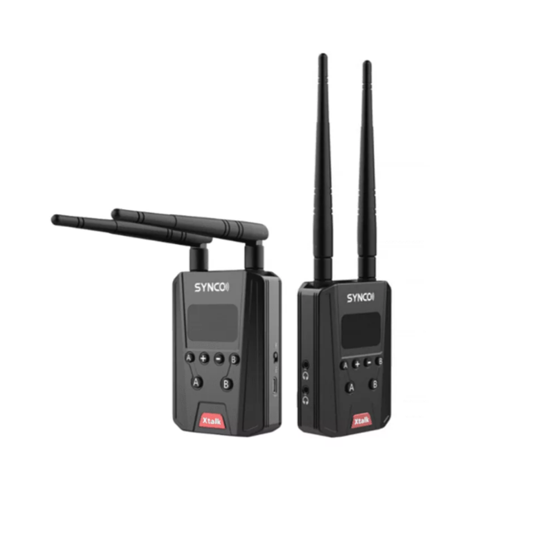 SYNCO Xtalk signal booster with dual antennas for enhanced audio communication in intercom systems