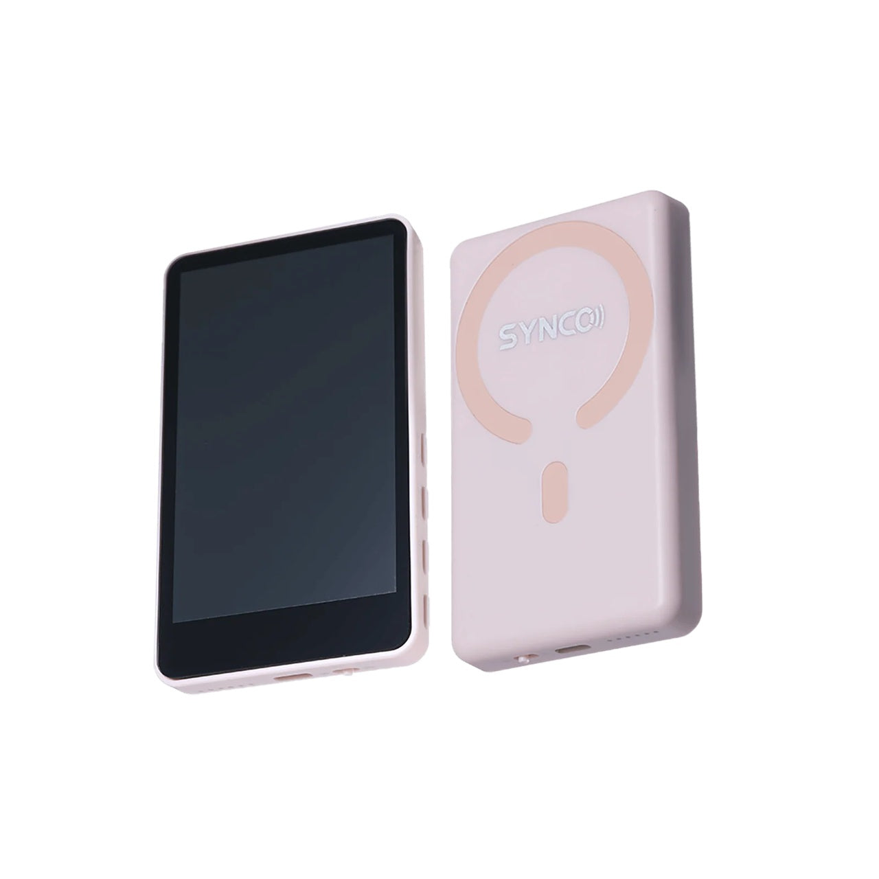 SYNCO XView M4 magnetic screen mirroring device in pink with a sleek design and compact size