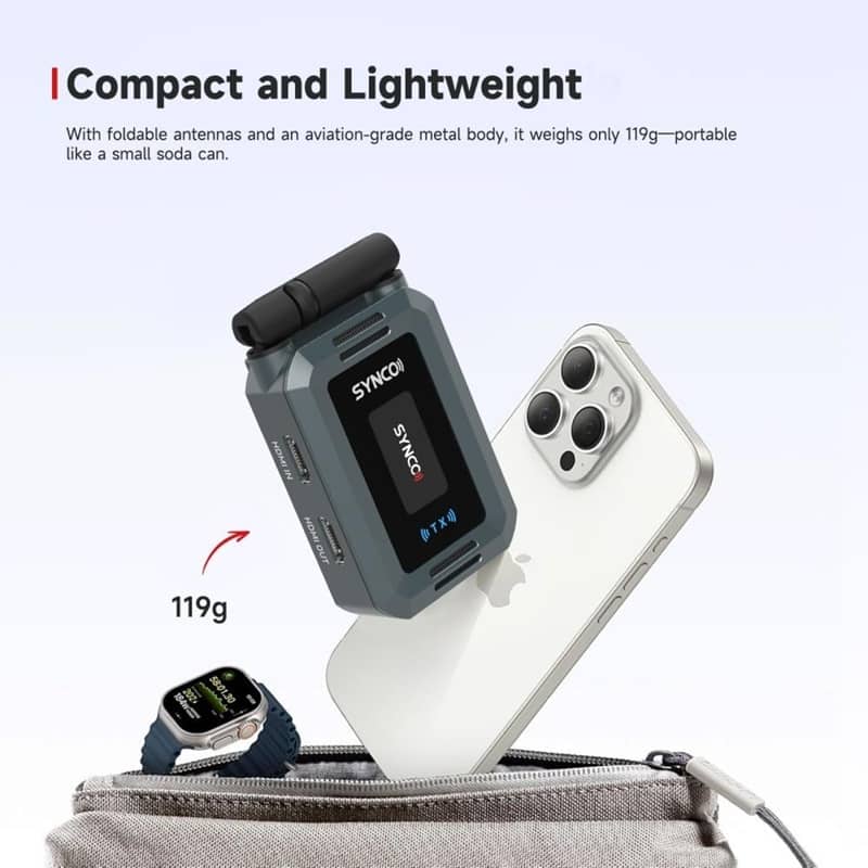 VMIDirect Compact and Lightweight Wireless Video System with Foldable Antennas and Metal Body