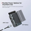 Wireless Video System with flexible power options and USB-C input for convenient use anywhere