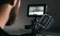 VMIDirect Wireless Video System connected to a camera, displaying live video feed for filmmakers