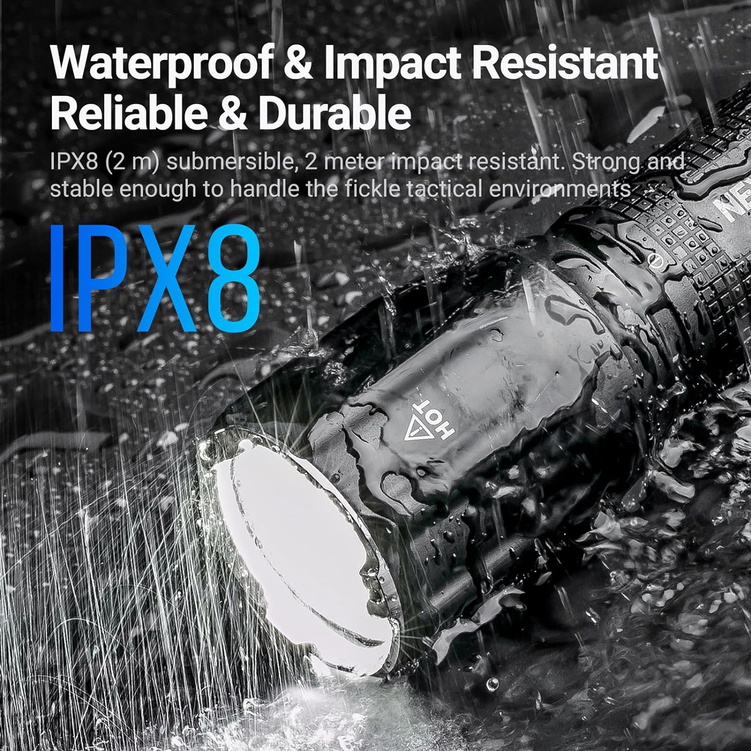 VMIDirect Tactical LED Flashlight with waterproof and impact resistant design for reliable performance