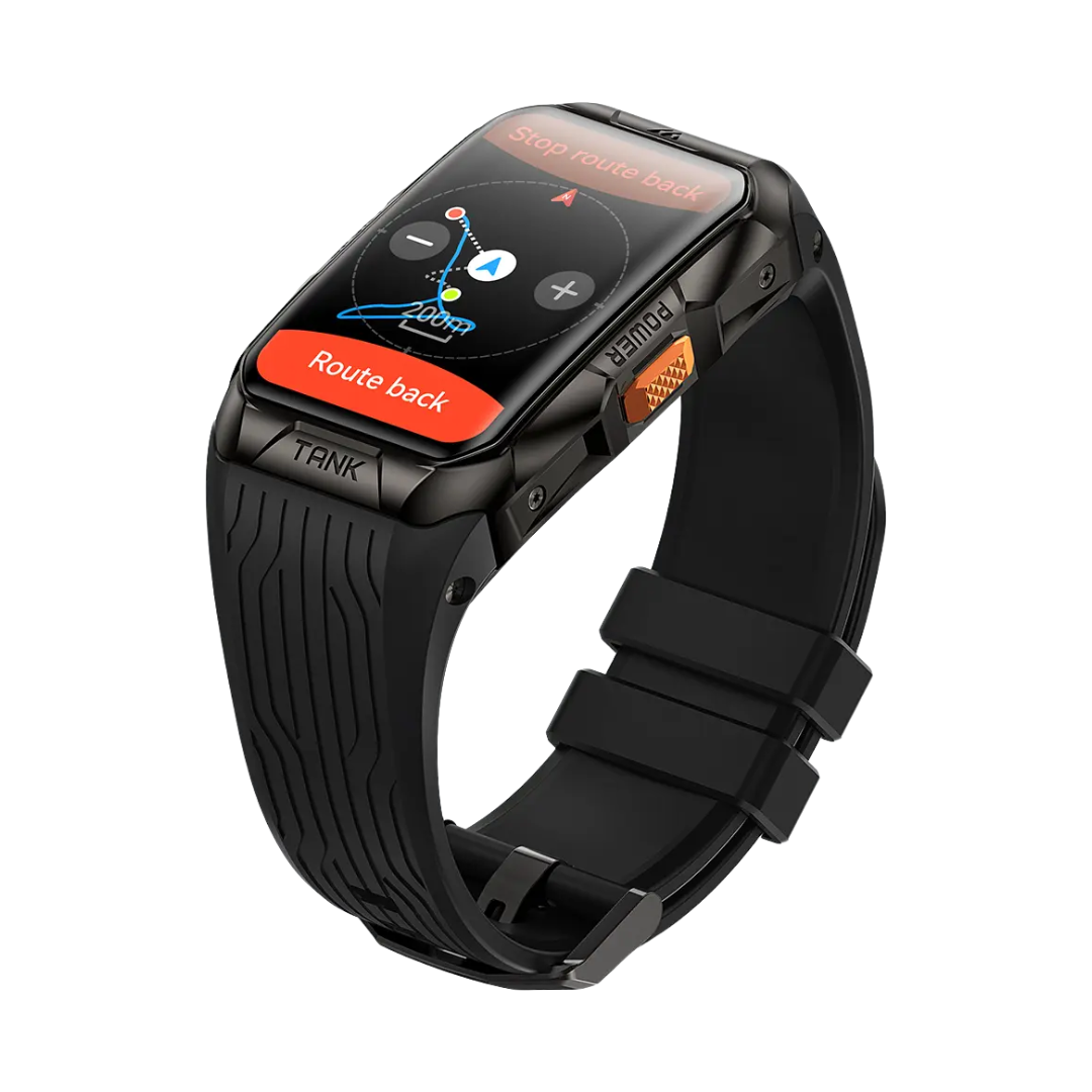 VMIDirect Ultra Smartwatch with GPS Navigation and fitness tracking features on a sleek black band