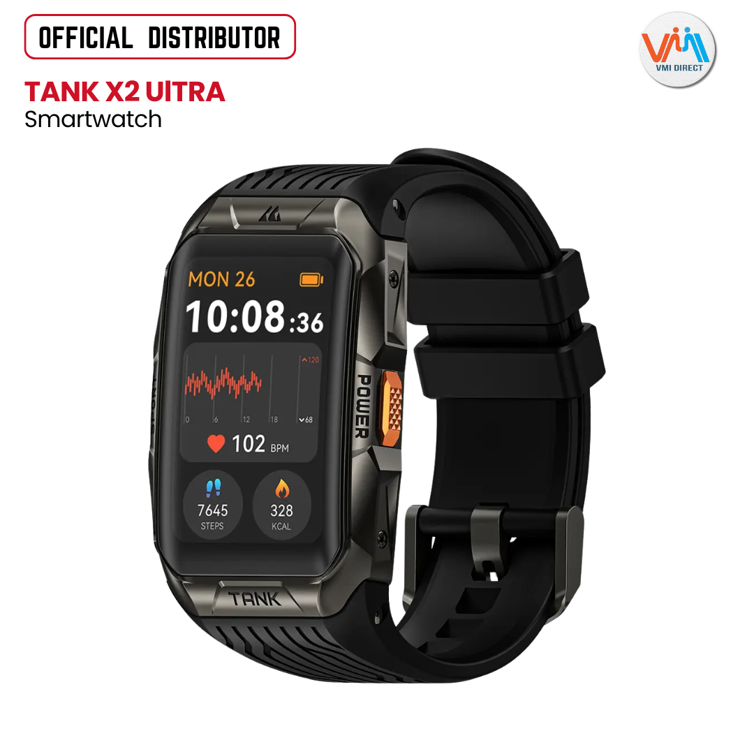 VMIDirect Tank X2 Ultra Smartwatch with Fitness Tracking and Heart Rate Monitor in Black