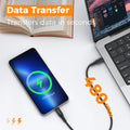 Tessan 100W 60W USB Type C to Type C cable enables fast data transfer at 480 Mbps and rapid charging.