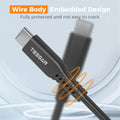 Tessan 100W 60W USB Type C to Type C cable with embedded wire body design for enhanced durability