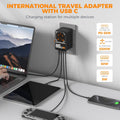 International travel adapter with USB C charging multiple devices best universal adapter for travel