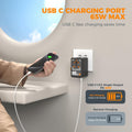 Best universal adapter for travel VMIDirect USB C charging port 65W max fast charging power adapter