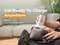 Desktop charging station for multiple devices compact lightweight white extension cord