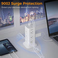 VMIDirect Flat Plug Extension Cord with 900J Surge Protection for safe electronic device charging