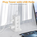 VMIDirect Plug Tower with USB Ports and Flat Plug Extension Cord for versatile charging