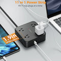 11 in 1 extension cord power strip with flat plug power strip for tight spaces and wide 1.9 inch spacing
