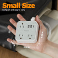 VMIDirect Flat Plug Power Strip with compact design, USB ports, and easy portability for travel convenience
