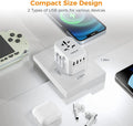 Compact size VMIDirect portable universal charger for travel with multiple USB ports for various devices