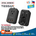 TESSAN TA02AUS International Power Adapter with one AC outlet, three USB-C ports, and two USB-A ports