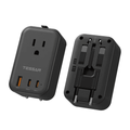 TESSAN TA02AUS International Power Adapter with USB Ports and Folding Plug for Global Travel