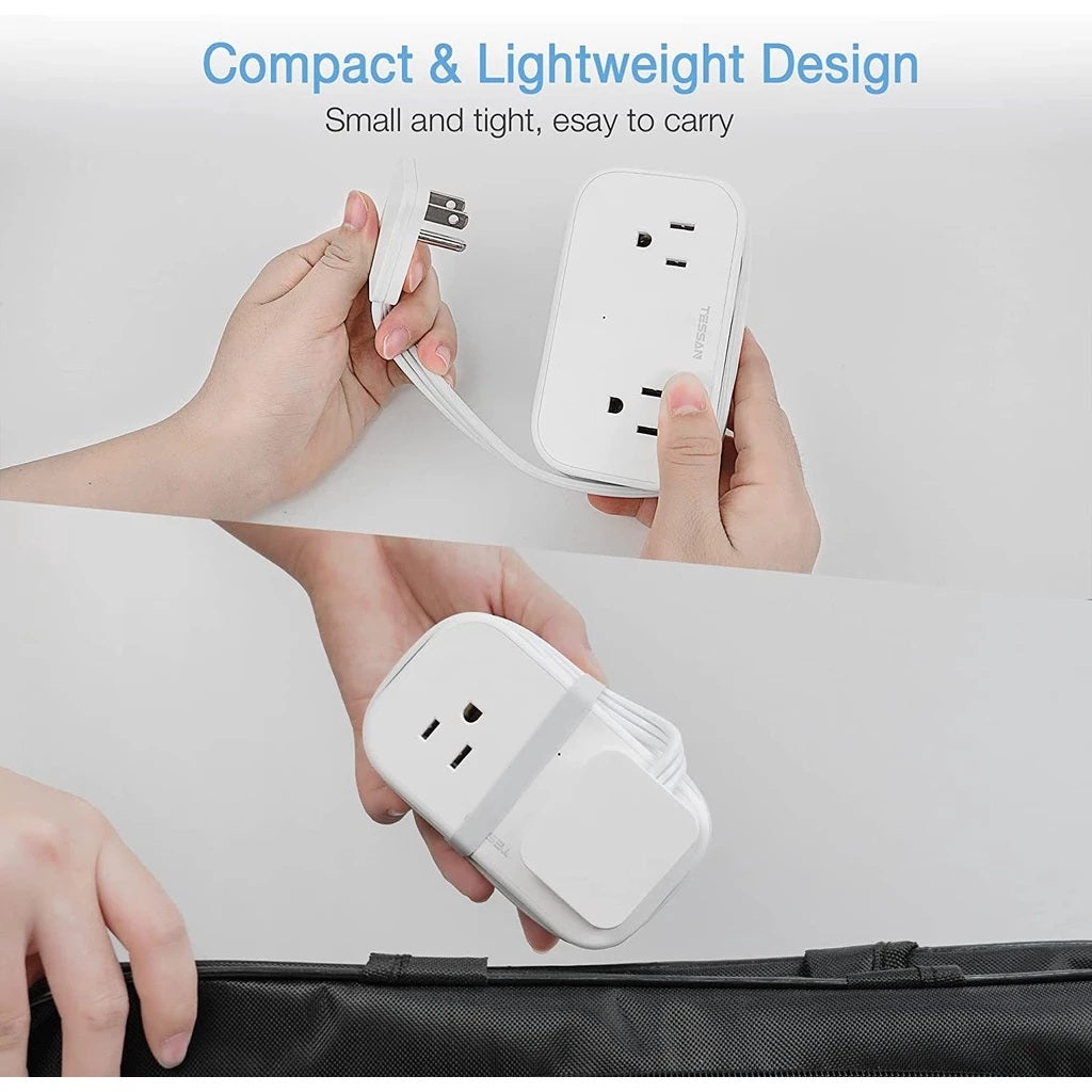 VMIDirect Travel Power Strip with Compact and Lightweight Design for Easy Carrying