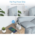 VMIDirect Travel Power Strip with flat plug design for easy use behind furniture