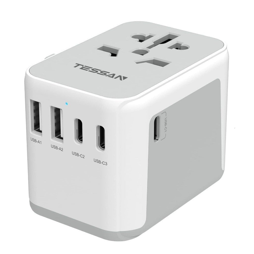 TESSAN Universal Travel Adapter with multiple USB ports for international charging needs