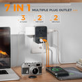 VMIDirect Wall Outlet Extender with 3 AC outlets and 4 USB ports for versatile charging needs