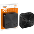 Tessan WS01AUS Wall outlet with four AC outlets and USB ports for versatile charging