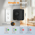 Tessan WS01AUS Wall outlet shown in installation guide with standard, decor, and USB receptacle options